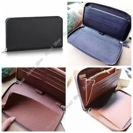 Aber Zippy arrangör långa plånböcker Kvinnor Real Leather Travel Wallet Top Popular Anpassning Women Clutch Checkbook Passport Hold290Q