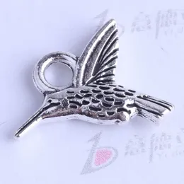 Antika gümüş bronz sinek kuşu takılar diy vintage kolye diy mücevher 300 pcs lot 2518261i