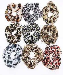 Leopardo hairbands elástico veludo pontos hairband borracha laços de cabelo anel meninas rabo de cavalo titular moda acessórios para o cabelo 12 cores1682688