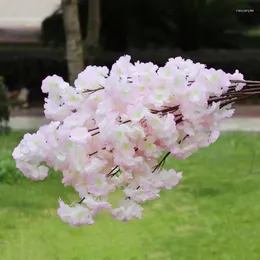 Flores decorativas artificiais criptografadas, ramos de flor de cerejeira e seda, faça você mesmo, arco de bonsai, adereços de casamento, mesa de jantar para casa, decoração de escritório