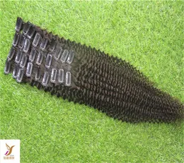 Kinky Curly Clip in Human Hair Extensons 2036 cala Brazylijska 7a Kinky Curly Clipins 9PCS100G5138669