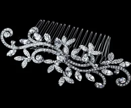 Tani tiara nośnik Crystals Combon Bridal 2019 Klasyczny srebrny platowany wysokiej jakości kryształowy shridal Hair Accessory Wedding Hairs