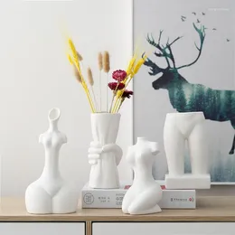 Vasen Nordic Ins Menschlicher Körper Kunst Keramik Vase Dekoration Kreative Handwerk Plain Gebrannte Trockene Blume Einsatz Hause
