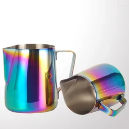 Kupalar 350/600ml Kahve Sürahi Paslanmaz Çelik Süt Kötü Jug Espresso Craft