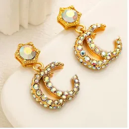 20style 18K Gold Plated Famous Designer Brand Earring Letter Ear Stud Women Elegant Fashion Diamond insert pendant G Earrings Party Gift Jewelry Accessories Gifts