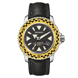 Relógios de pulso MERKUR Mens Diver Relógios Militar Relógio Automático Esporte Mecânico Relógio de Pulso C3 Luminoso 20Bar À Prova D 'Água Safira 240W