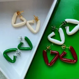 Europa America Marca Drop Glaze Orecchini geometrici triangolari multicolori Designer di donne Tendenza di gioielli famosi di alta qualità