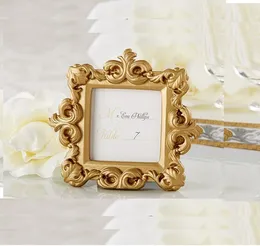 Resin Baroque Gold place card holder wedding birthday party po frame table decoration 50pcs lot wholes3685858