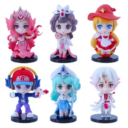 aksiyon figürü büyük 6pcs anime figür modeli büyük figür hayvan el çantası antik karakter zhuge liang mini blok figür anime funko pop figür bebek dekorasyon oyuncak hediye