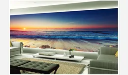 Cusotm any size beautiful sunset wave stone 3D background wall mural 3d wallpaper 3d wall papers for tv backdrop2009438