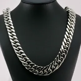 Ny stil coola män smycken 15mm 24 '' enormt stort rostfritt stål tungt chunky trottoarklänk halsbandskedja för Xmas Holiday267d