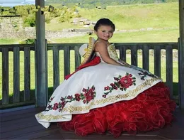 커스텀 메이드 2022 볼 가운 구슬로 된 어린이 공주 드레스 미인 대회 푸른 꽃 소녀 생일 피그 족 가마 8076452
