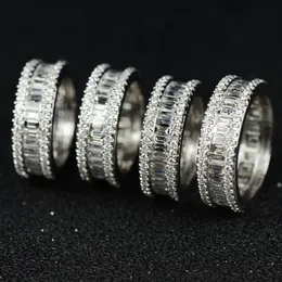 Victoria Wieck Luxusschmuck 925 Sterling Silber Princess Cut Weißtopas CZ Diamant Damen Hochzeit Verlobungsring für Liebhaber313r