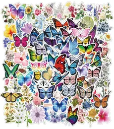100Pcs Beautiful Butterfly Flowers Stickers Cute VSCO Stickers For Skateboard Laptop Luggage Bicycle Decals Kids Toys Gifts8437709