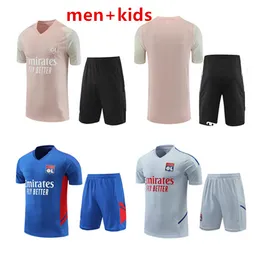 23 24 Man and Kids Lyon Lyon Short Short Soccer Track Survitment 2023 2024 Lyonnais L.Paqueta ol Aouar Set da jogging da jogging da jogging da jogging da calcio