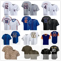 Stitched 2024 Baseball Jersey 18 Darryl Strawberry 41 Tom Seaver 17 Keith Hernandez 30 Michael Conforto 5 David Wright 31 Mike Piazza 12 Francisco Lindor