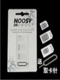 4-in-1-Noosy-SIM-Kartenadapter, Auswurfstift, Forcell-Telefon mit SIM-Kartenschlüssel, Einzelhandelsverpackung, hohe Qualität1371033