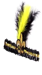 Feather Headband Mardi Gras Sequins Glitter Hairband Hair Accessories for Adult Women Men Kids5577117