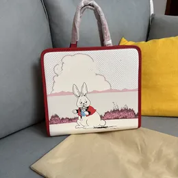 Tasarımcı ribbat baskılı çanta moda çocuklar karikatür tek omuz tote çantaları lüks kızlar pvc messenger çanta s1175