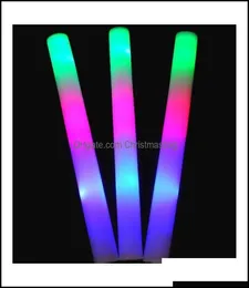 Andra evenemangsfestfestleveranser Home Garden Foam Stick Light Up Sticks Halloween Flashing LED Flash MTI Color Drop Delivery 22752931