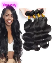 Malaysian Mink 9A Human Hair 100 Obebildered Virgin Hair Body Wave 4 Bunds Hår väver dubbla Wefts 95100Gpiece Grade 9A7989115