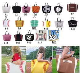 Outdoor beach bag sports canvas Handbags Softball Baseball Tote Football shouder bags Girl Volleyball Totes Storage Bags8279756