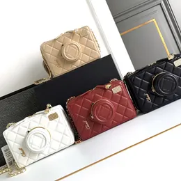 Kamera Çantası 10a En Kaliteli Tasarımcı Çantası Orijinal Deri Omuz Çantası Lady Crossbody Çanta Kutusu C584