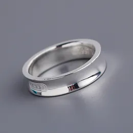 Designer TIFF Any Band Ring 925 Sterling Silber Diamantring Solitär Einfache runde dünne Bandringe Finger Frauen Männer Paar Element Schmuck Liebesringe versprechen Geschenk