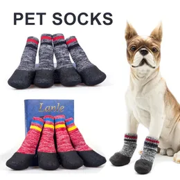 Slipp Pet Köpek Ayakkabı Botları Su Geçirmez Kauçuk Sabit Köpekler Çoraplar Evcil hayvanlar Yağmur Kar Ayakkabı Ayakları Orta Büyük 240304 için Kapak