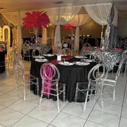 حفل زفاف قاعة الحفلات البلاستيكية الشفافة sillas para eventos monobloc acrylic crystal resin