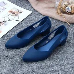 Dress Shoes Woman Sandals Pointed Toe Ladies Shallow Female Mid Heels Summer Women's Hollow Out Breathable Comfortable Women Nice