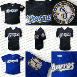 Baseball Jerseys Charros De Jalisco Baseball Jersey Made in Mexico Stitched 100% Polyester-Soft Material-Black blue jerseys