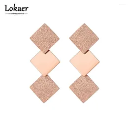 Ohrstecker Lokaer Trendy Titan Edelstahl 3 Stücke Geometrische Quadrat Böhmen Stil Schmuck Für Frauen Mädchen E19128