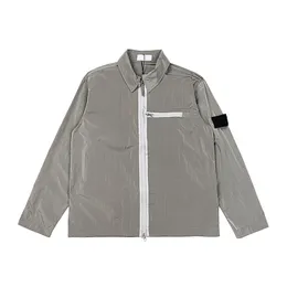 Designer relâmpago jaqueta camisas topstoney primavera outono casal resistente à água casaco de pele náilon funcional protetor solar jaquetas masculinas ST0NE-23829