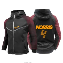 F1 McLaren Racing Fans 2023 Mens Lando Norris Jacket Jacket Hoodie المطبوعة Sweatshirt Suit Suit Shipper Coat