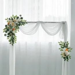 Kwiaty dekoracyjne Piękne symulacje kwiatu róży łuk Wedding Arch