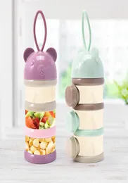 Zestawy podarunkowe 34 -Layer Beer Stijl Draagbare Babyvoeding Storag Box Meerdere Otwory Granen Cartoon Baby Melkpoeder Doos Waggel Snack5515347