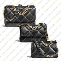 Ladies Fashion Casual Designe Luxury 19 Bag Lambskin Chain Bag axelväska Crossbody Tote Handväska Top Mirror Quality AS1160 AS1161 AS1162 3 Size Purse Pouch Pouch