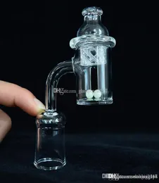 Na dolnym kwarcowym banger z cyklonową wirującą węglowodanową czapką i 2 terp -perl kwarc paznokci 10 mm 14 mm 18 mm dla DAB Rig Bong Top Q7182285