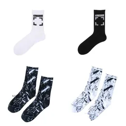 Designer-2024 Sokak tarzı Street Stripe Sports Basketball ve MS OW SOCKS CAGW