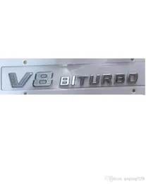 Новейший хром quot V8 BITURBO quot АБС-пластик багажник автомобиля задний значок с буквами, эмблема, наклейка, наклейка AMG 17194251181