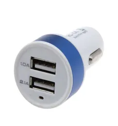 DHL Högkvalitativ biltillbehör 5V 21A 1A Dual USB Charger för telefon 5 6 Nokia GPS Gold Car Charger för mobiltelefon Android 5280435