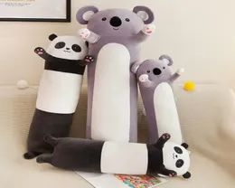Creativo 70 * 130 cm Lunghi giocattoli di peluche Simpatico Koala Panda Cuscino Morbido cartone animato Animale farcito Cuscino per bambini Ragazza Regalo di compleanno Casa 5844635
