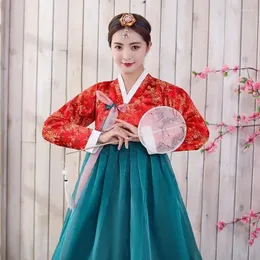 Etniska kläder Hanbok koreanska traditionella för kvinnor klär sig forntida kostym retro mode scenprestanda 10739