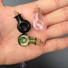 Bottles Mini Winebottle Pendant With Metal Loop Small Colors Art Handmade Gift Party Cute Mix 7Colors