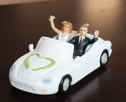 새로운 도착 신부와 신랑 자동차 웨딩 케이크 허니문 트립 케이크 토퍼 맞춤형 결혼 선물 장식 7736500