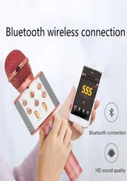 Bluetooth Kablosuz O Mikrofon Hoparlör El Taşıyıcı Karaoke MIC USB Mini Ev KTV3584419