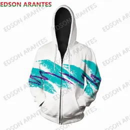 90s Jazz Cup Tracksuit Homens Mulheres Único 3DPrint Sublimação Unisex Zip Up HoodiesSweatshirtsJacket Custom Team Jersey S-7X 240226