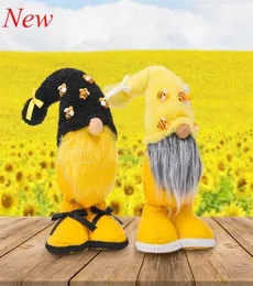 Arı çizgili gnome limon meçhul bebek ağaç asılı süsleme dekoratif peluş oyuncaklar küçük melek sarkan5470976