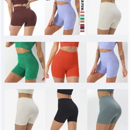 ALLUU yoga pantaloni da yoga europei e americani a vita alta pantaloni da yoga da donna glutei color pesca pantaloni skinny a tre punti pantaloncini da palestra filettati ad asciugatura rapida 2024 vendita calda